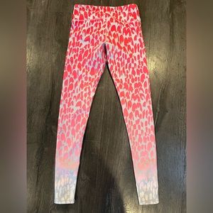 Alo Pink Ombré Leopard Airbrush Leggings